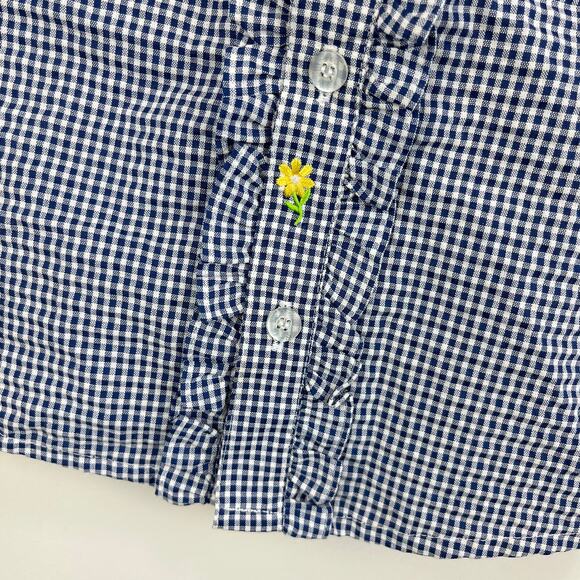 Vintage Kid Zone Ruffle Gingham Plaid Sleeveless Top 4T NWT - Picture 4 of 9